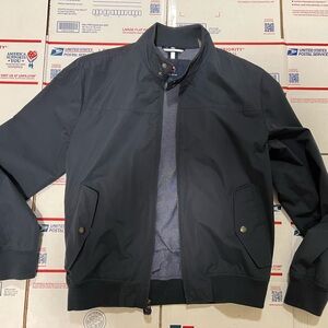 Cole Haan Casual Light Moto Bomber Jacket Navy Blue Size Small